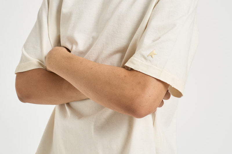 T-shirt uomo girocollo avorio GUP01873 P00241811616 GOLDEN GOOSE 