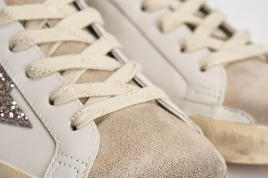 Sneakers donna Super-Star panna e cammello GWF00101 F00871912524 GOLDEN GOOSE 