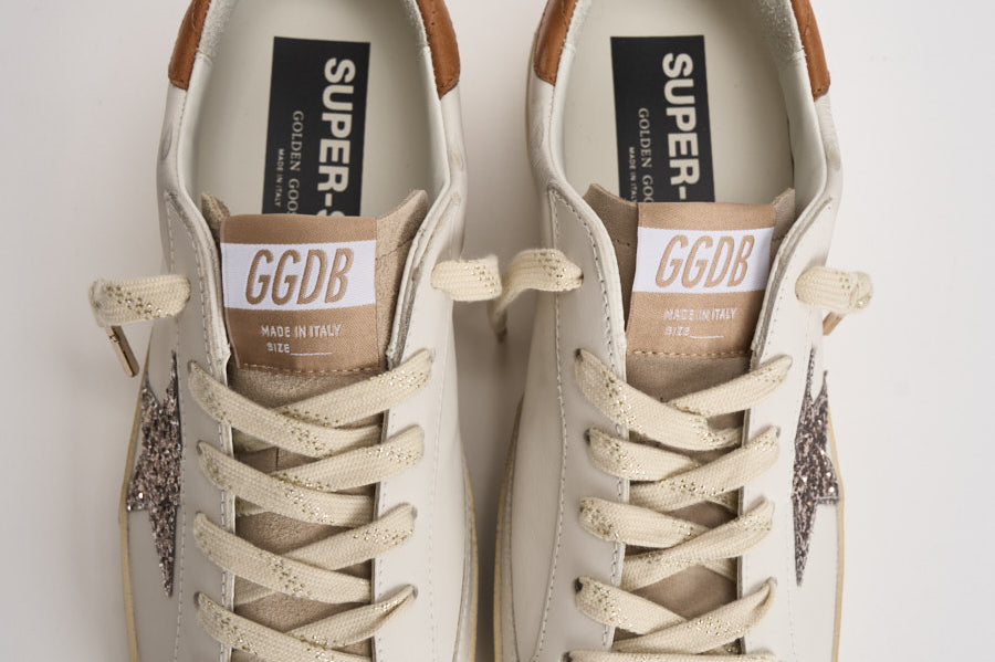 Sneakers donna Super-Star panna e cammello GWF00101 F00871912524 GOLDEN GOOSE 
