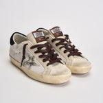 Sneakers donna Super-Star panna e marrone GWF00101 F00874612526 GOLDEN GOOSE 