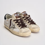 Sneakers donna Super-Star panna e marrone GWF00101 F00874612526 GOLDEN GOOSE 