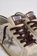 Sneakers donna Super-Star panna e marrone GWF00101 F00874612526 GOLDEN GOOSE 