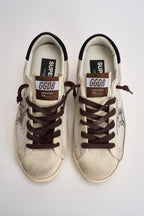 Sneakers donna Super-Star panna e marrone GWF00101 F00874612526 GOLDEN GOOSE 