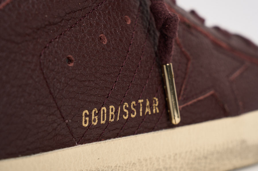 Sneakers donna in pelle Super-Star bordeaux GWF00101 F00888740151 GOLDEN GOOSE 
