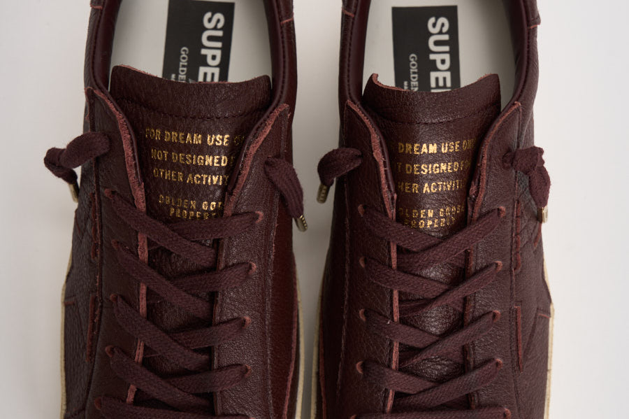 Sneakers donna in pelle Super-Star bordeaux GWF00101 F00888740151 GOLDEN GOOSE 