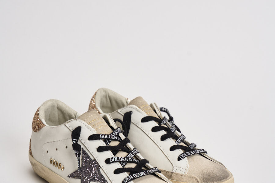 Sneakers Donna Super-Star con glitter oro GWF00102 F00535882532 GOLDEN GOOSE 