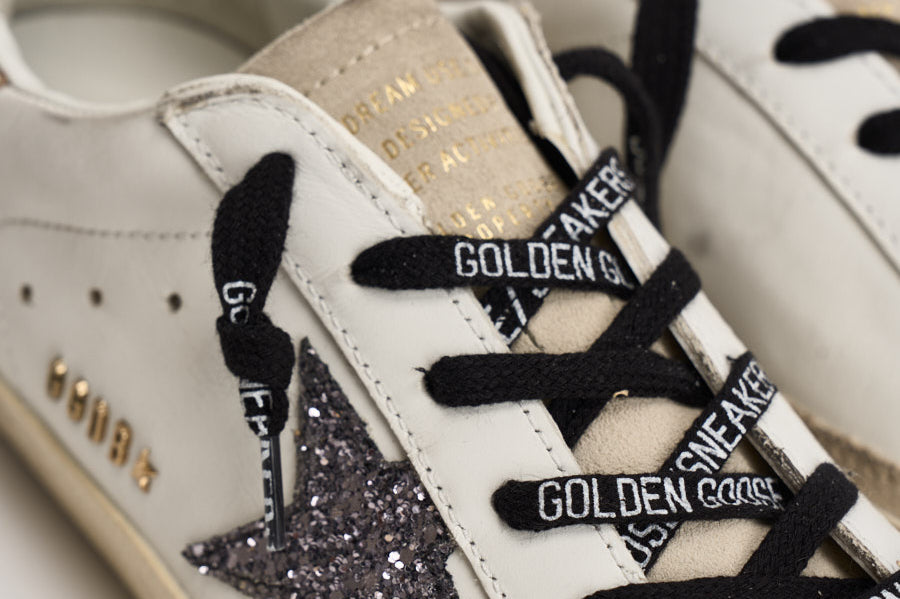 Sneakers Donna Super-Star con glitter oro GWF00102 F00535882532 GOLDEN GOOSE 