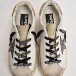 Sneakers Donna Super-Star con glitter oro GWF00102 F00535882532 GOLDEN GOOSE 