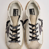 Sneakers Donna Super-Star con glitter oro GWF00102 F00535882532 GOLDEN GOOSE 