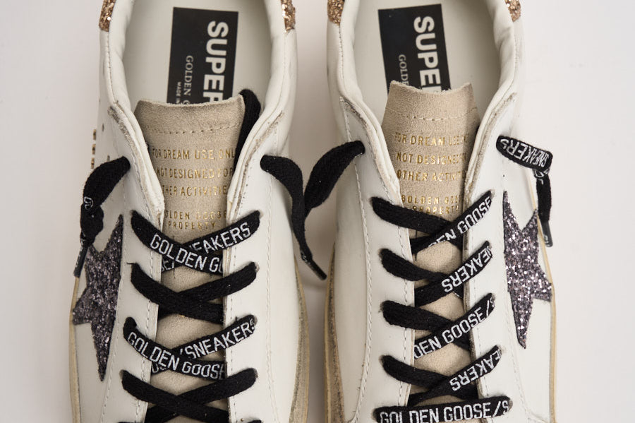 Sneakers Donna Super-Star con glitter oro GWF00102 F00535882532 GOLDEN GOOSE 