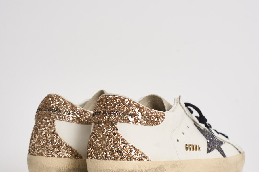 Sneakers Donna Super-Star con glitter oro GWF00102 F00535882532 GOLDEN GOOSE 