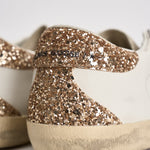 Sneakers Donna Super-Star con glitter oro GWF00102 F00535882532 GOLDEN GOOSE 
