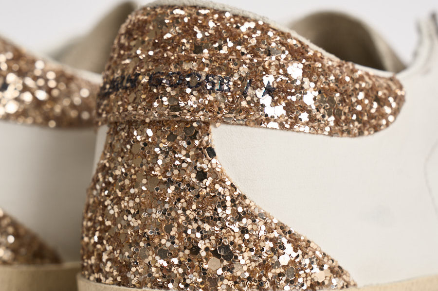 Sneakers Donna Super-Star con glitter oro GWF00102 F00535882532 GOLDEN GOOSE 