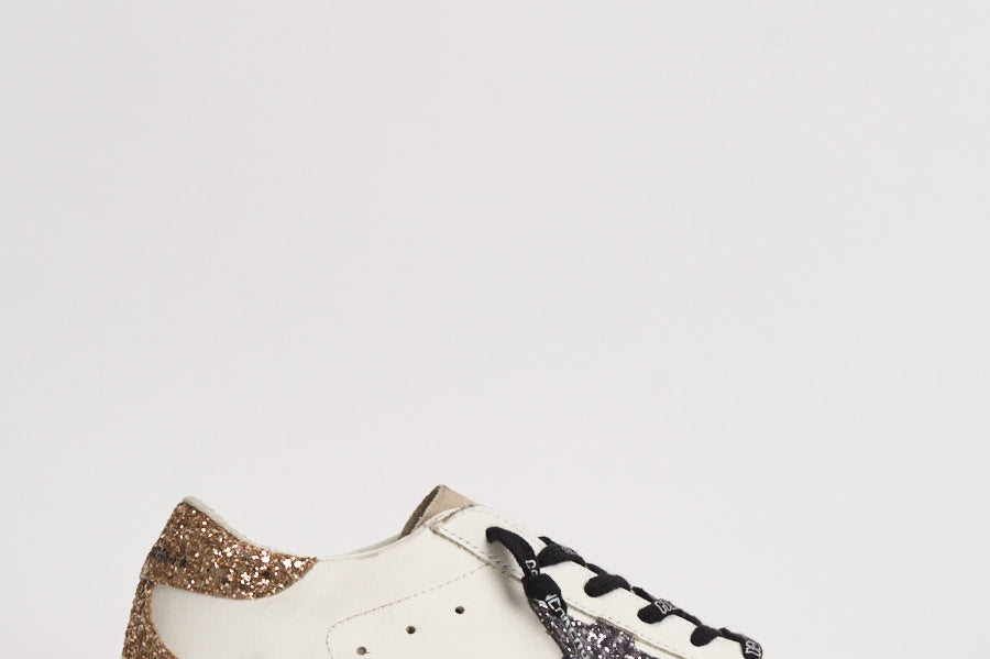 Sneakers Donna Super-Star con glitter oro GWF00102 F00535882532 GOLDEN GOOSE 