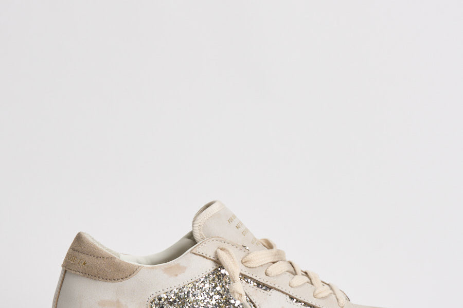 Sneakers donna Super-Star panna e argento GWF00103 F00890110931 GOLDEN GOOSE 