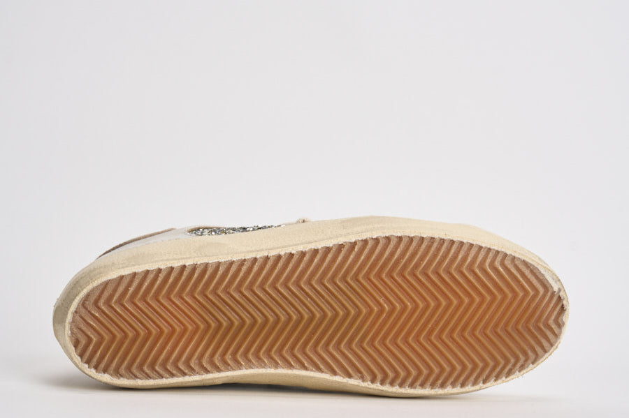Sneakers donna Super-Star panna e argento GWF00103 F00890110931 GOLDEN GOOSE 