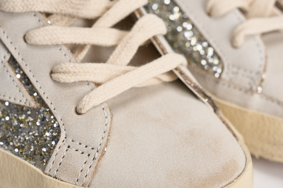 Sneakers donna Super-Star panna e argento GWF00103 F00890110931 GOLDEN GOOSE 