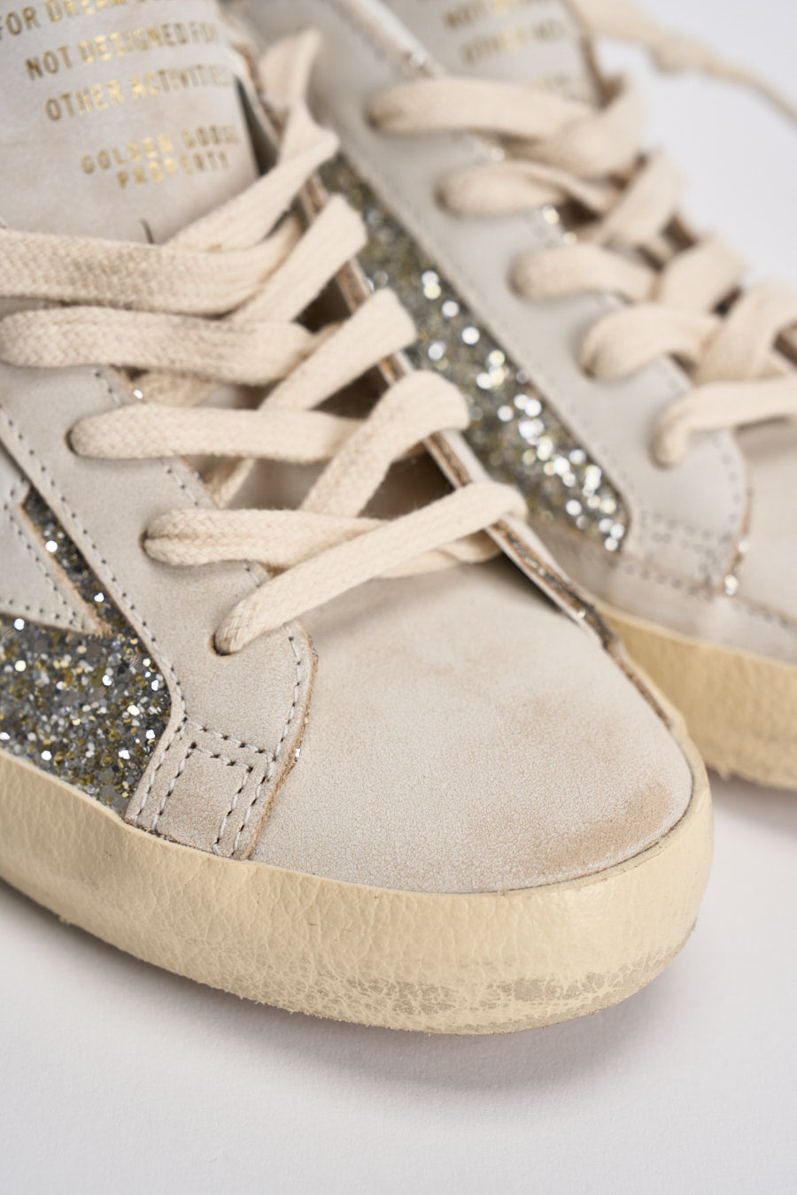 Sneakers donna Super-Star panna e argento GWF00103 F00890110931 GOLDEN GOOSE 