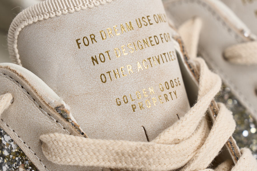 Sneakers donna Super-Star panna e argento GWF00103 F00890110931 GOLDEN GOOSE 