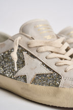 Sneakers donna Super-Star panna e argento GWF00103 F00890110931 GOLDEN GOOSE 