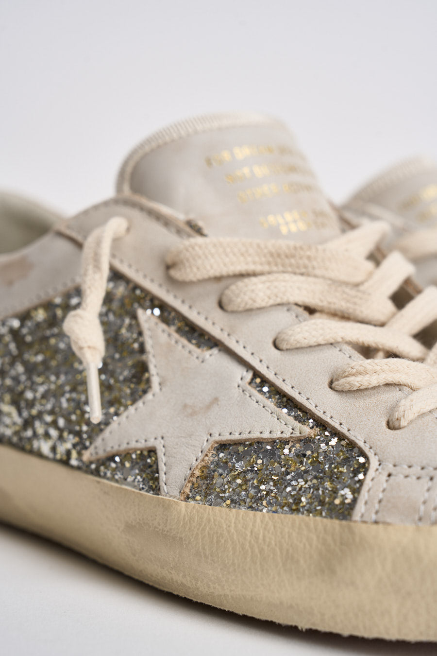 Sneakers donna Super-Star panna e argento GWF00103 F00890110931 GOLDEN GOOSE 