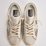 Sneakers donna Super-Star panna e argento GWF00103 F00890110931 GOLDEN GOOSE 