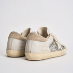 Sneakers donna Super-Star panna e argento GWF00103 F00890110931 GOLDEN GOOSE 