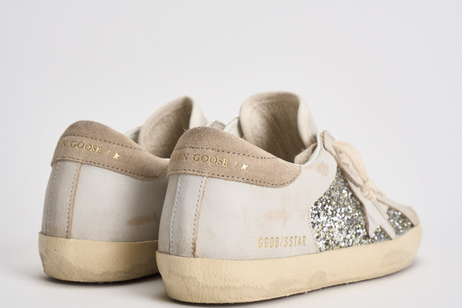 Sneakers donna Super-Star panna e argento GWF00103 F00890110931 GOLDEN GOOSE 