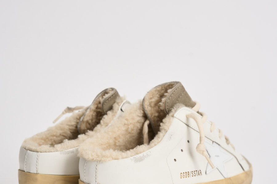 Sneakers donna sabot Super-Star bianche GWF00110 F00397581760 GOLDEN GOOSE 