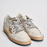 Sneakers donna Ball Star bianca e oro GWF00117 F00078380608 GOLDEN GOOSE 