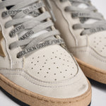 Sneakers donna Ball Star bianca e oro GWF00117 F00078380608 GOLDEN GOOSE 