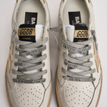 Sneakers donna Ball Star bianca e oro GWF00117 F00078380608 GOLDEN GOOSE 