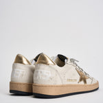 Sneakers donna Ball Star bianca e oro GWF00117 F00078380608 GOLDEN GOOSE 