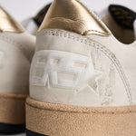 Sneakers donna Ball Star bianca e oro GWF00117 F00078380608 GOLDEN GOOSE 