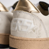 Sneakers donna Ball Star bianca e oro GWF00117 F00078380608 GOLDEN GOOSE 