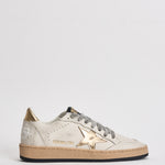 Sneakers donna Ball Star bianca e oro GWF00117 F00078380608 GOLDEN GOOSE 