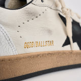 Sneakers donna Ball Star bianca e nera GWF00117 F00377110283 GOLDEN GOOSE 