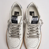 Sneakers donna Ball Star bianca glitter argento GWF00117 F00377311325 GOLDEN GOOSE 