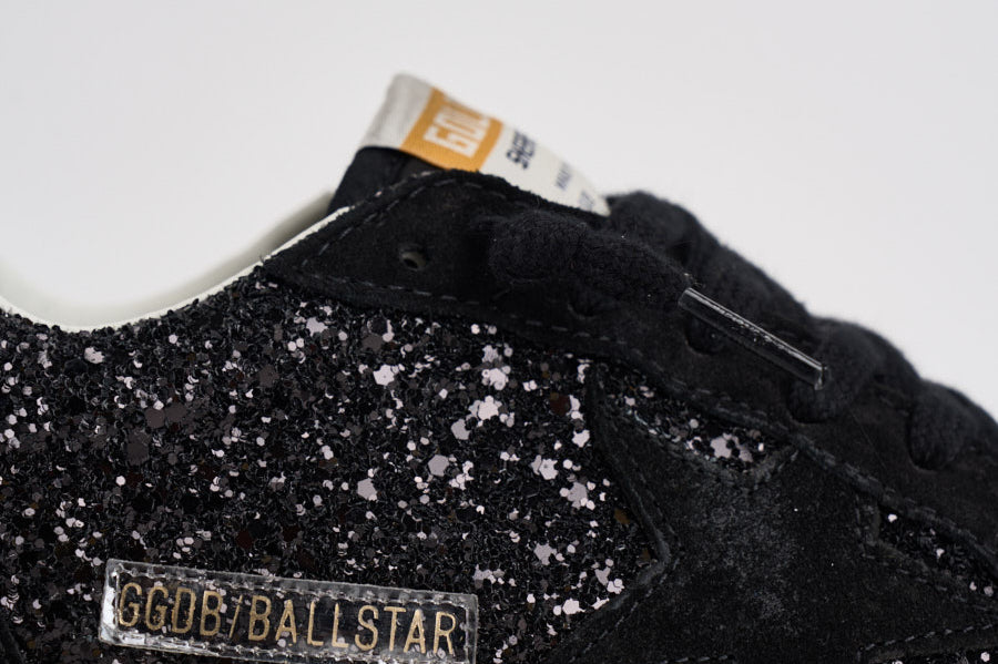 Sneakers donna Ball-Star con glietter nere GWF00117 F00398990100 GOLDEN GOOSE 