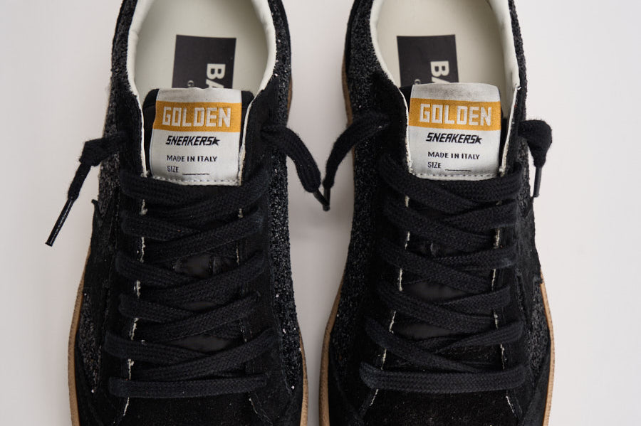 Sneakers donna Ball-Star con glietter nere GWF00117 F00398990100 GOLDEN GOOSE 