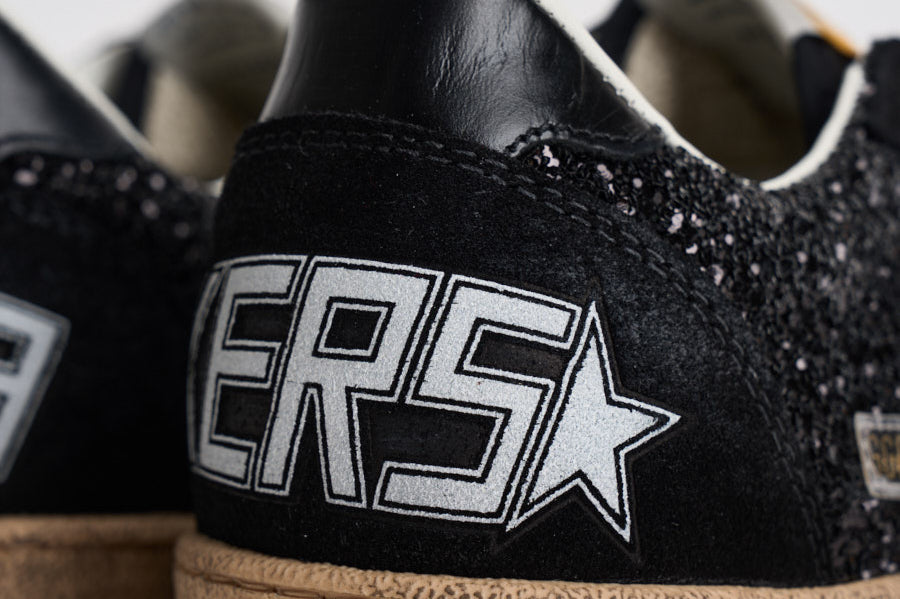Sneakers donna Ball-Star con glietter nere GWF00117 F00398990100 GOLDEN GOOSE 