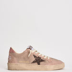 Sneakers donna Ball Star in suede rosa cipria GWF00117 F00869425819 GOLDEN GOOSE 