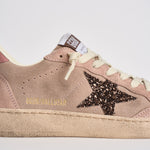 Sneakers donna Ball Star in suede rosa cipria GWF00117 F00869425819 GOLDEN GOOSE 
