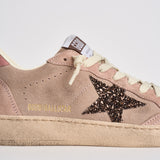 Sneakers donna Ball Star in suede rosa cipria GWF00117 F00869425819 GOLDEN GOOSE 