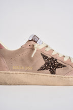 Sneakers donna Ball Star in suede rosa cipria GWF00117 F00869425819 GOLDEN GOOSE 