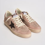 Sneakers donna Ball Star in suede rosa cipria GWF00117 F00869425819 GOLDEN GOOSE 