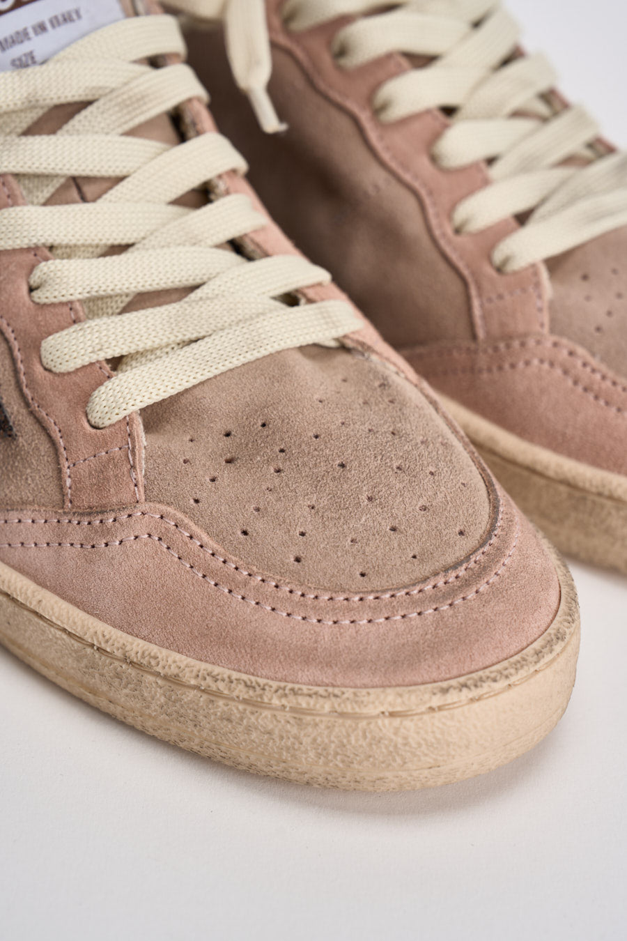 Sneakers donna Ball Star in suede rosa cipria GWF00117 F00869425819 GOLDEN GOOSE 