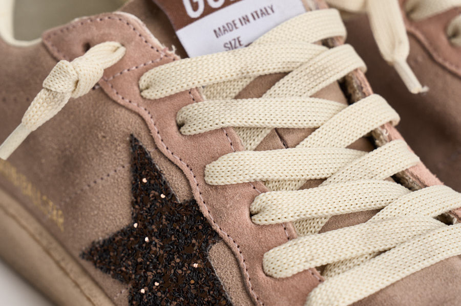 Sneakers donna Ball Star in suede rosa cipria GWF00117 F00869425819 GOLDEN GOOSE 