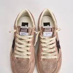 Sneakers donna Ball Star in suede rosa cipria GWF00117 F00869425819 GOLDEN GOOSE 