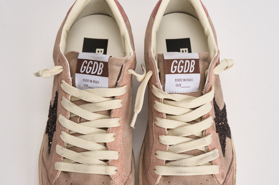 Sneakers donna Ball Star in suede rosa cipria GWF00117 F00869425819 GOLDEN GOOSE 